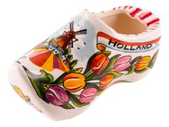 Klomppaar keramiek Tulpenprint 15 cm