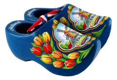 Blauwe Souvenir Klompen - 14 cm