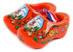 Set houten klompjes 8cm, Oranje