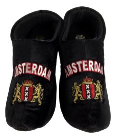 Amsterdam Klompsloffen Zwart met Logo