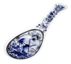 Spoon Holder - Delft Blue Motif with Mill (25 cm)
