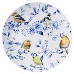 Wall Plate Forest birds with blossom, 31 cm