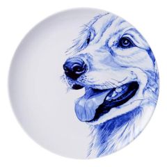 Wall plate Golden retriever, 26 cm