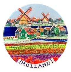 Koelkastmagneet Holland - Molens en Bollenveld Groot 