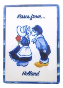 Ceramic Magnet "Kisses from... Holland"
