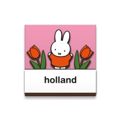 Magneet "Nijntje met tulpen, roze"