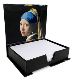 Notepad / Memobox "Girl with Pearl"