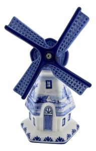 Molen met landschap in doos , Groot 22 cm