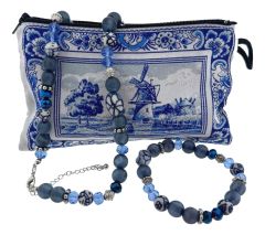 Delfts Blauwe Sieradenset Markiezin