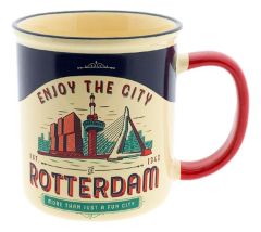 Beker Vintage Rotterdam Blauw - Groot