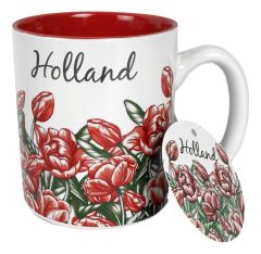 Mok rode tulpen