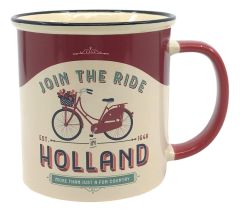 Beker vintage Holland "Join the Ride" - Groot