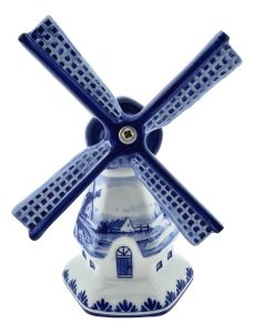 Molen met landschap in doos, 16 cm