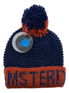 Robin Ruth Amsterdam Pom Pom Hat Orange/Blue