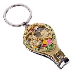 Sleutelhanger nagelknipper fiets Amsterdam - goud
