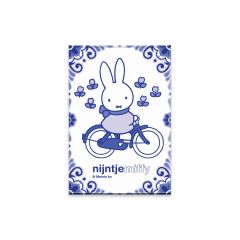 Magneet "Nijntje op Fiets in het Delfts Blauw" 
