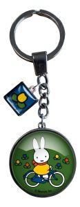 Nijntje Sleutelhanger - Fiets en Bloemen - Groen