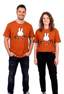 Unisex T-Shirt Nijntje Verfstreek Oranje