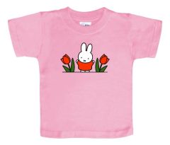 Miffy T-shirt for women - Pink with tulips