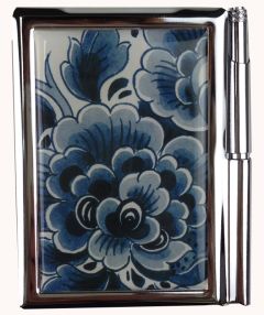Notebook Flower with pencil in carton box.