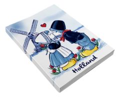 A6 notebook with fold-out cover Kissing Couple