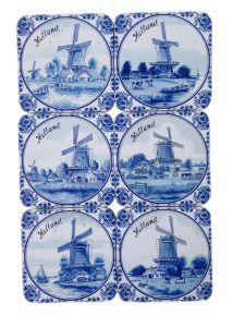 Coasters Dutch Mills Delftblue