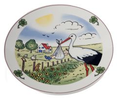 Birth plate Stork, Summer