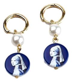 Earrings Girl with Pearl Goldcolored