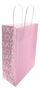 Paper gift bag "XOXO" Pink (22x10x31)