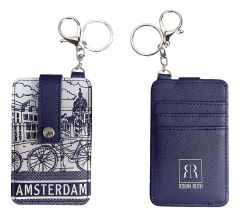 Card Holder with Keychain - Amsterdam Design