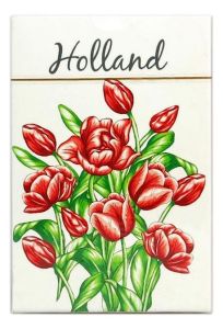 Playing Cards "Red Tulips"