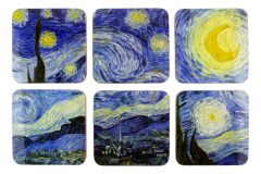 Coasters , Van Gogh, Starry Night, set of six