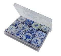 Mini Magnet Set Delft Blue Tiles