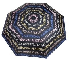 Umbrella beige / blue Amsterdam, robin ruth