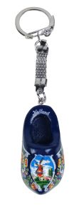 Keyhanger 1 wooden clog, blue