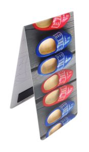 Bookmark Colored Clogs in a row