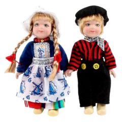 Dolls in Volendam Costume, Black
