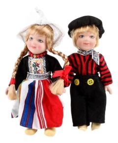 Pop porselein paar zwart
