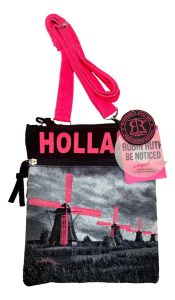 Robin Ruth Holland Shoulder Bag with Windmills / Pink