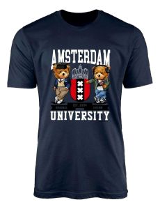 Unisex T-Shirt Amsterdam Bear University Blue
