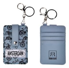 Card Holder with Keychain - Amsterdam Bicycles