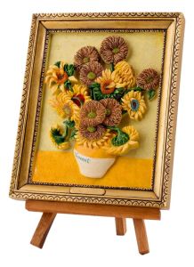 Sunflowers Painting on Easel - Large 