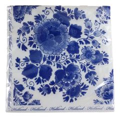 Servetten Delfts blauwe bloem