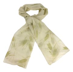 Shawl Olive Green with Tulips