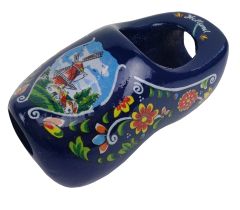 Houten sjaalklomp blauw