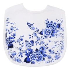 Baby slabbetje Delfts blauw Bloemen