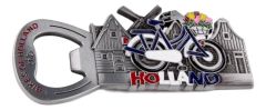 Bottle opener Magnet "Bikes from Holland " - Tin