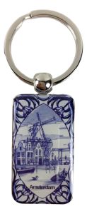 Keychain "Delft Blue Windmill Amsterdam"
