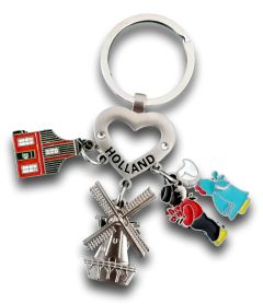 Keychain "House, Mill and Couple"