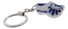 Keychain with 1 Delft blue clog
